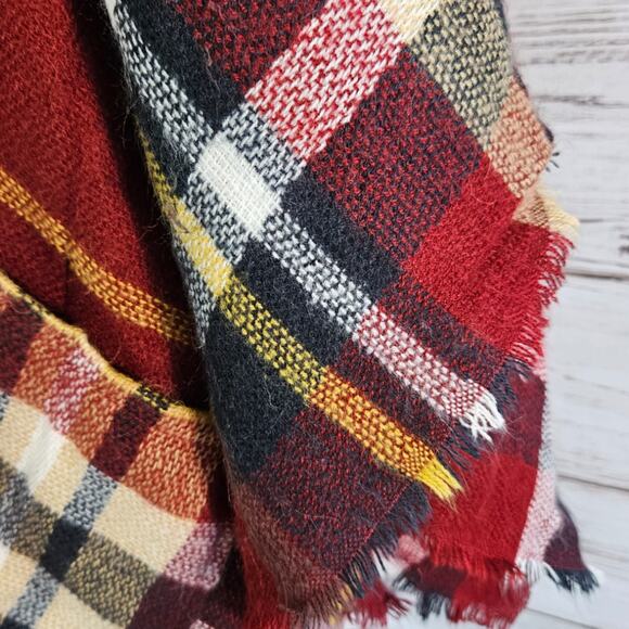 Francescia's Plaid Blanket Shrug  One Size - Picture 3 of 3